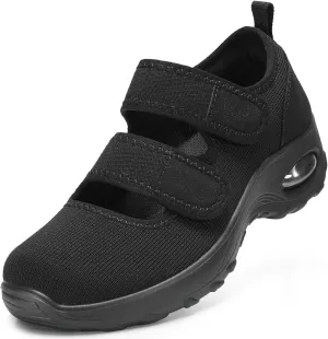 STQ Womens Walking Shoes Non Slip Orthopedic Shoes Adjustable Diabetic Shoes Comfort Mary Jane Shoe