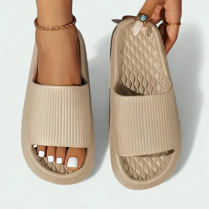 Strazoro | Cushioned Slide Sandals with Textured Footbed for Comfort (Women)