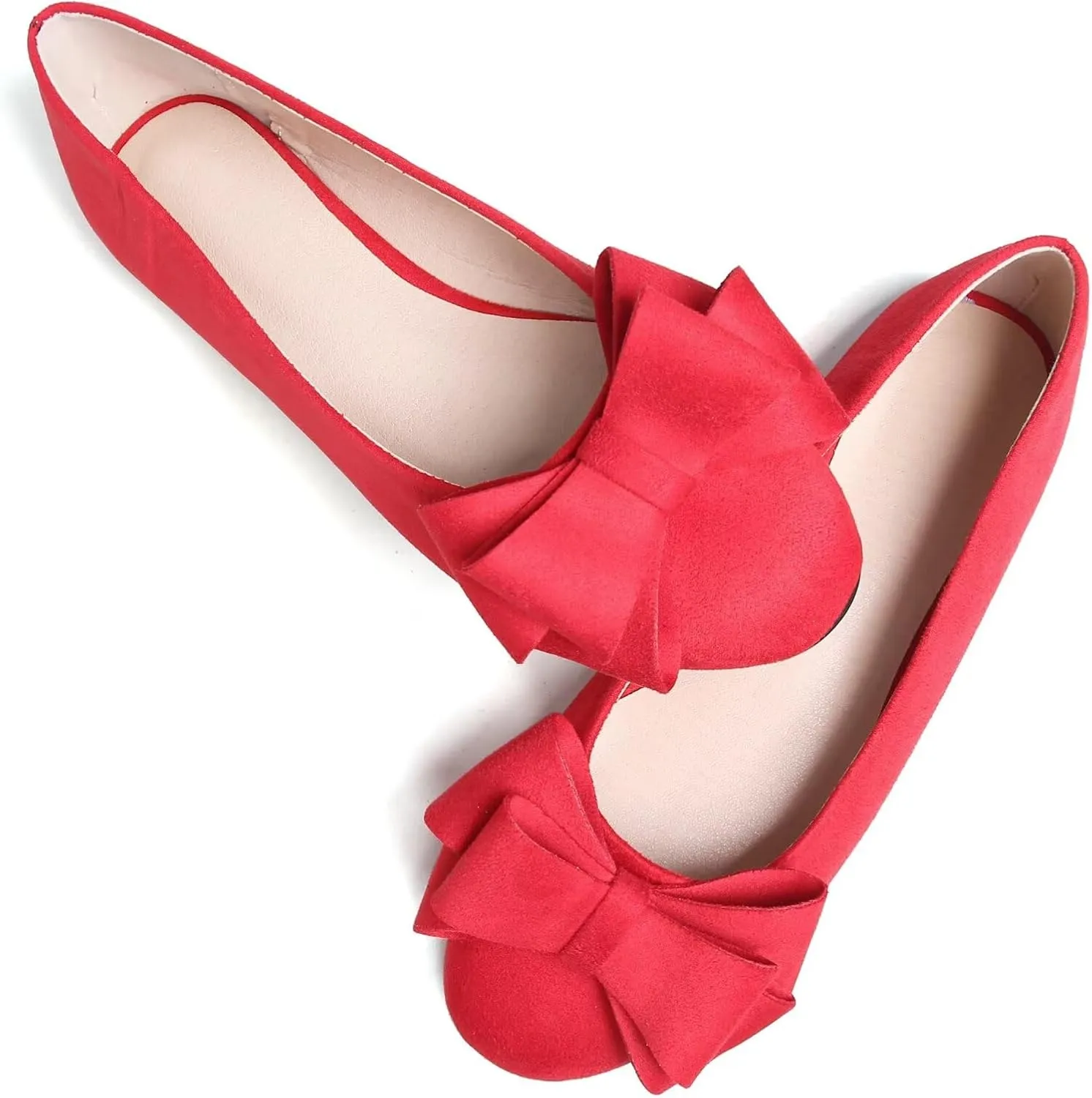 Stunner Women's Dress Flats Cute Round Toe Bowknot Flats Comfortable Ballet Flats Casual Slip On Flat Shoes