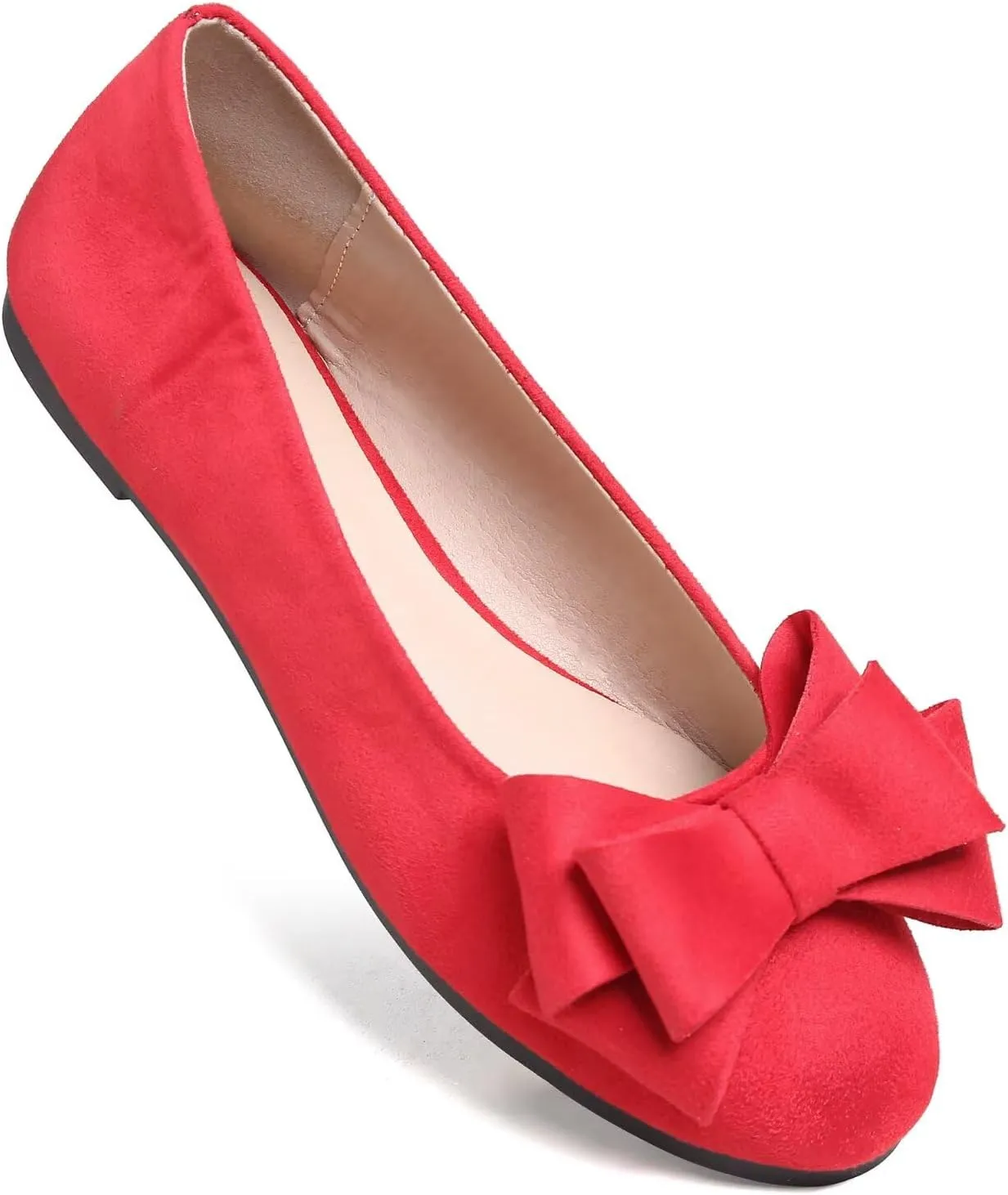 Stunner Women's Dress Flats Cute Round Toe Bowknot Flats Comfortable Ballet Flats Casual Slip On Flat Shoes