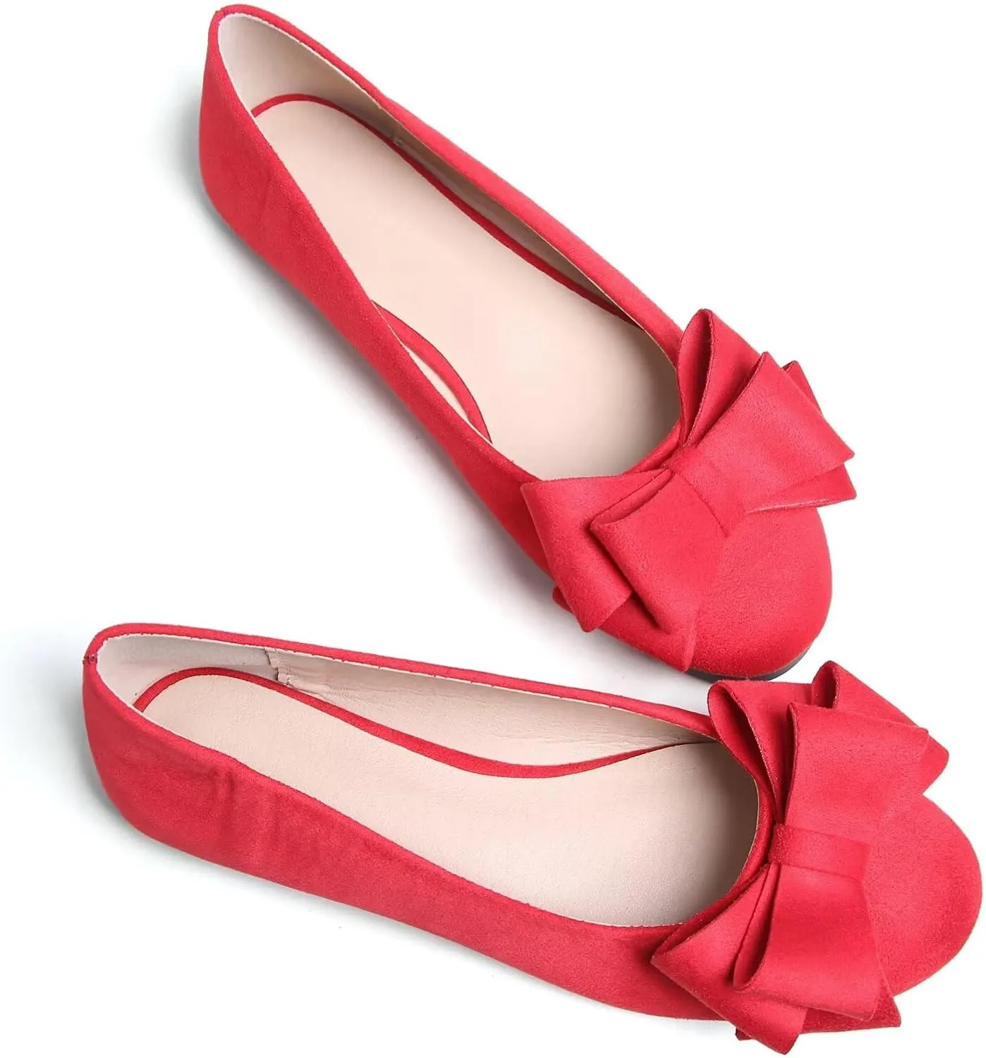 Stunner Women's Dress Flats Cute Round Toe Bowknot Flats Comfortable Ballet Flats Casual Slip On Flat Shoes