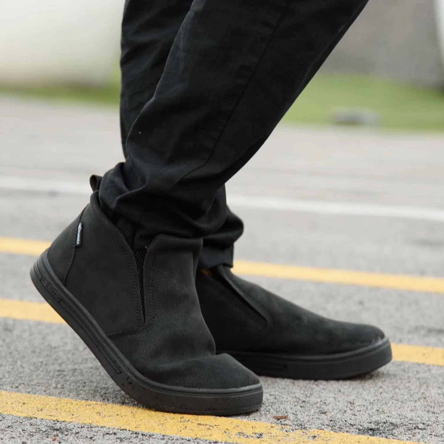 SUADEX Slip On Non Slip Work Shoes for Men,Mens Waterproof Lightweight Food Service Walking Sneakers Chef Shoes Comfortable Safety Footwear