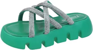 Summer Thick Sole Sandals Women Comfort Round Toe Slip on Sandal Outdoor Walking Beach Slides Boho Slippers