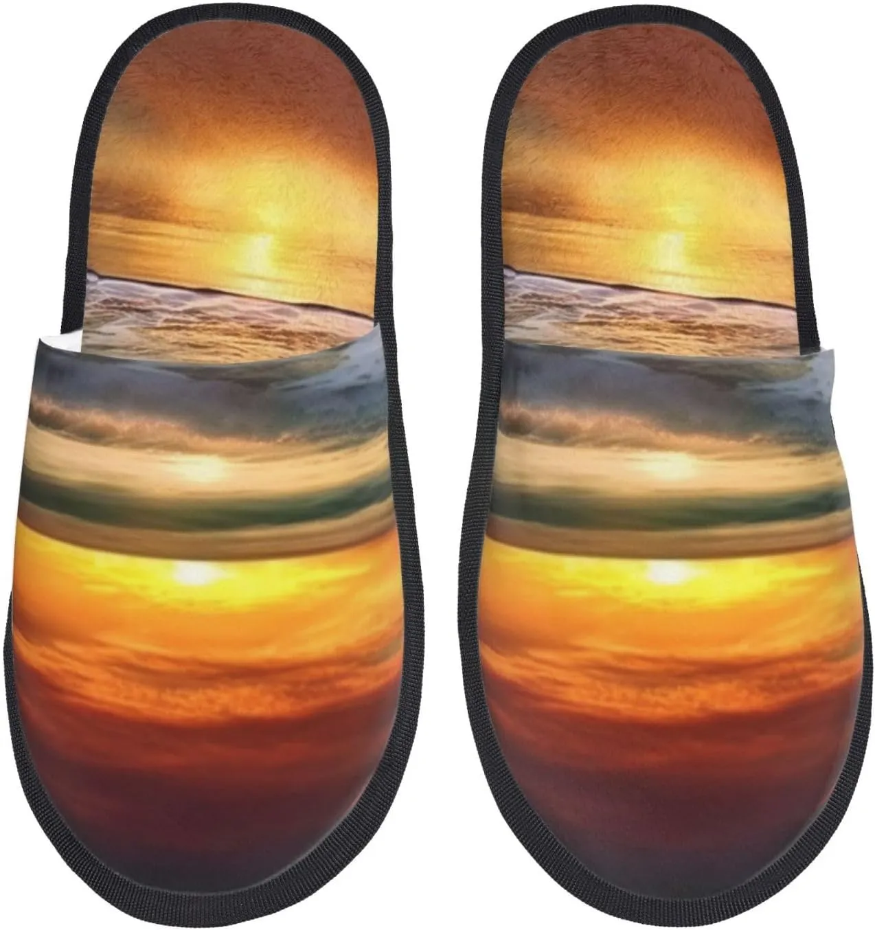 Sunset beach Printed Slippers Cozy Indoor Slide Unisex House Slippers Soft Plush Slip-on Slippers