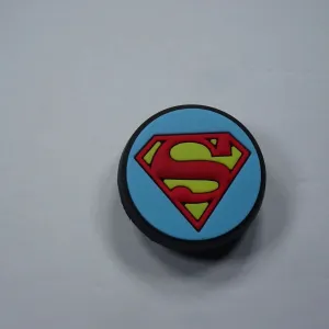 Superman badge light blue shoe charm BC