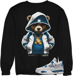 Sweatshirt To Match Jordan 4 Industrial Blue Sneakers, Men's Graphic Pullovers