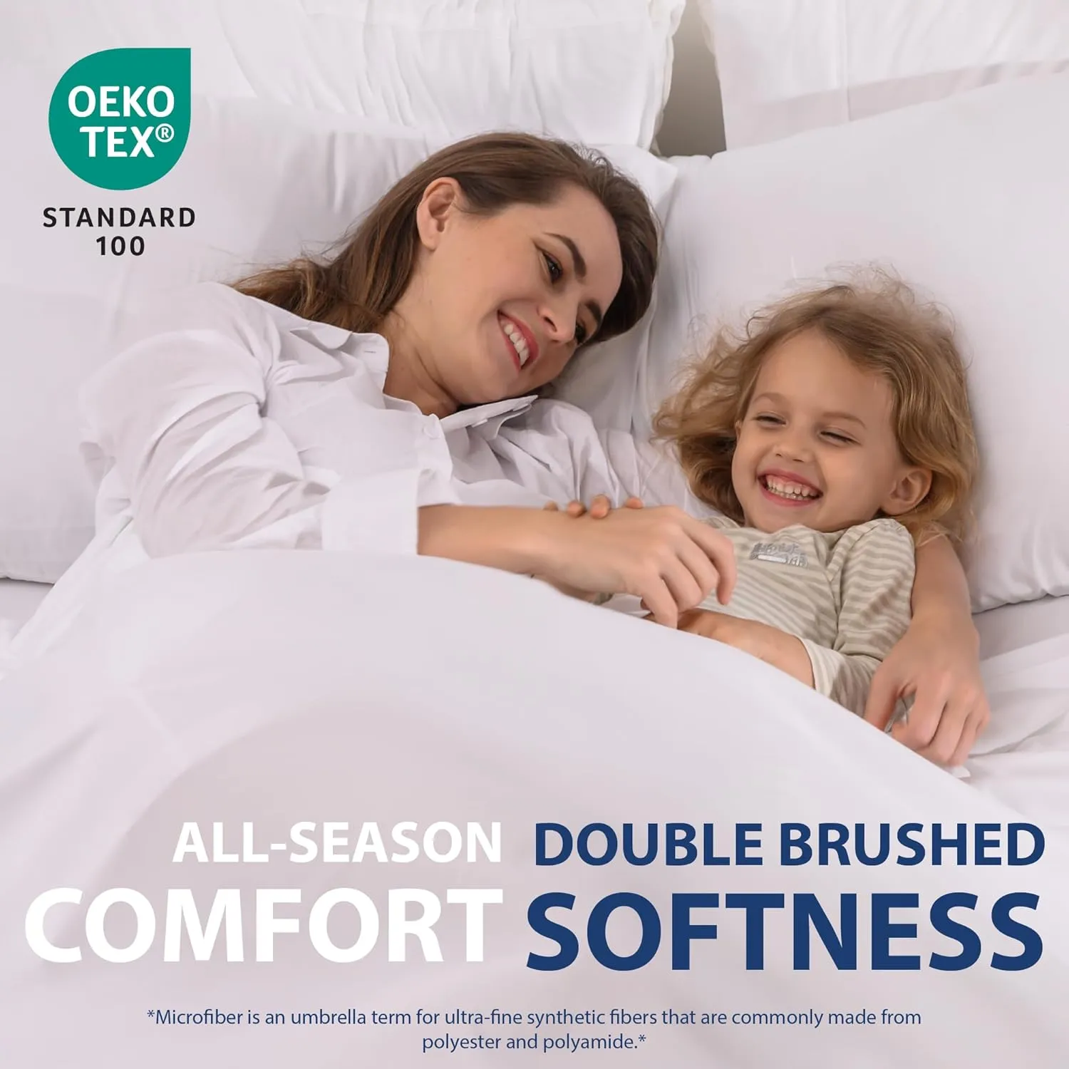 Swift Home Smart Sheets, Ultra Soft Brushed Microfiber 4-Piece Sheet Set, Fitted Bed Sheet with Side Storage Pockets – Aqua, King