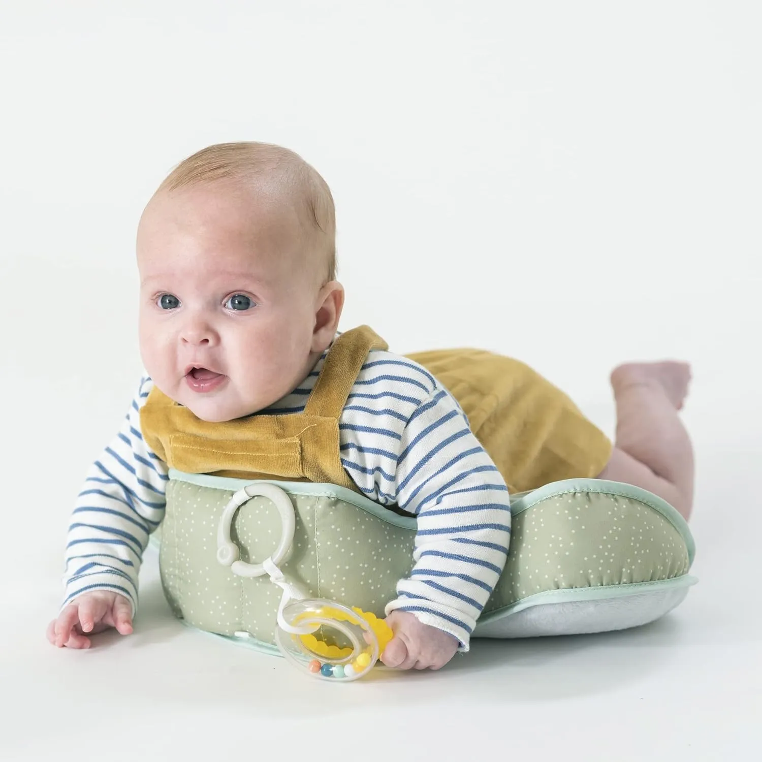 Taf Toys Tummy Time Cushion with Detachable Toys Support for Newborn & Up, Develops Muscles for Crawling Montessori Sensory Crawling Toy for Infant Newborn Toddler Tummy Time Toys 0-6 Months Babies