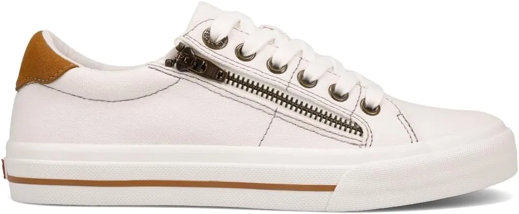 Taos Z Soul Women's Sneaker - Stylish Platform Sneaker with Removable Footbed, Arch Support, Premium Cushioning, Lace-Up Adjustability, and Easy Access Zipper