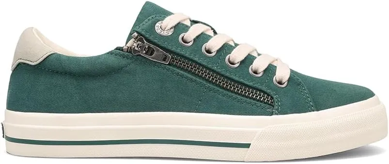 Taos Z Soul Women's Sneaker - Stylish Platform Sneaker with Removable Footbed, Arch Support, Premium Cushioning, Lace-Up Adjustability, and Easy Access Zipper