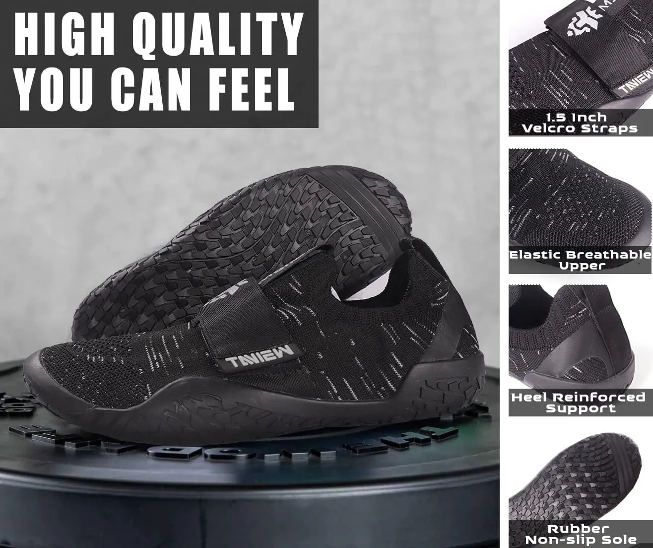 TAVIEW Deadlift Shoes - Non-Slip Weightlifting Shoes for Powerlifting, Deadlifting & Crossfit
