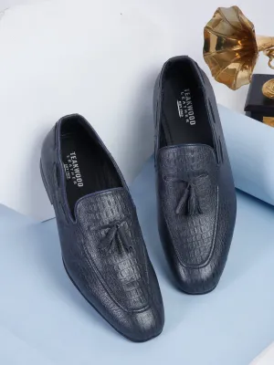 Teakwood Leather Men's Blue Casual Loafers