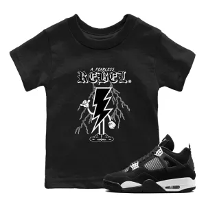 Tees - Cost-effective Thunder Jordan Rebel White Kids 4 Fearless SNRT Sneaker Air Refined