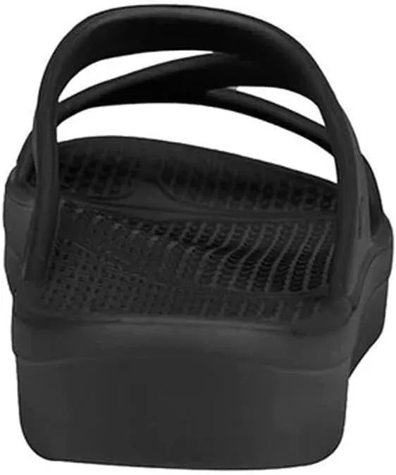 TELIC Women's Z-Strap Slide Sandals - Lightweight, Waterproof, Arch-Supporting, Impact-Reducing - Great for Pool, Beach & Everyday Wear