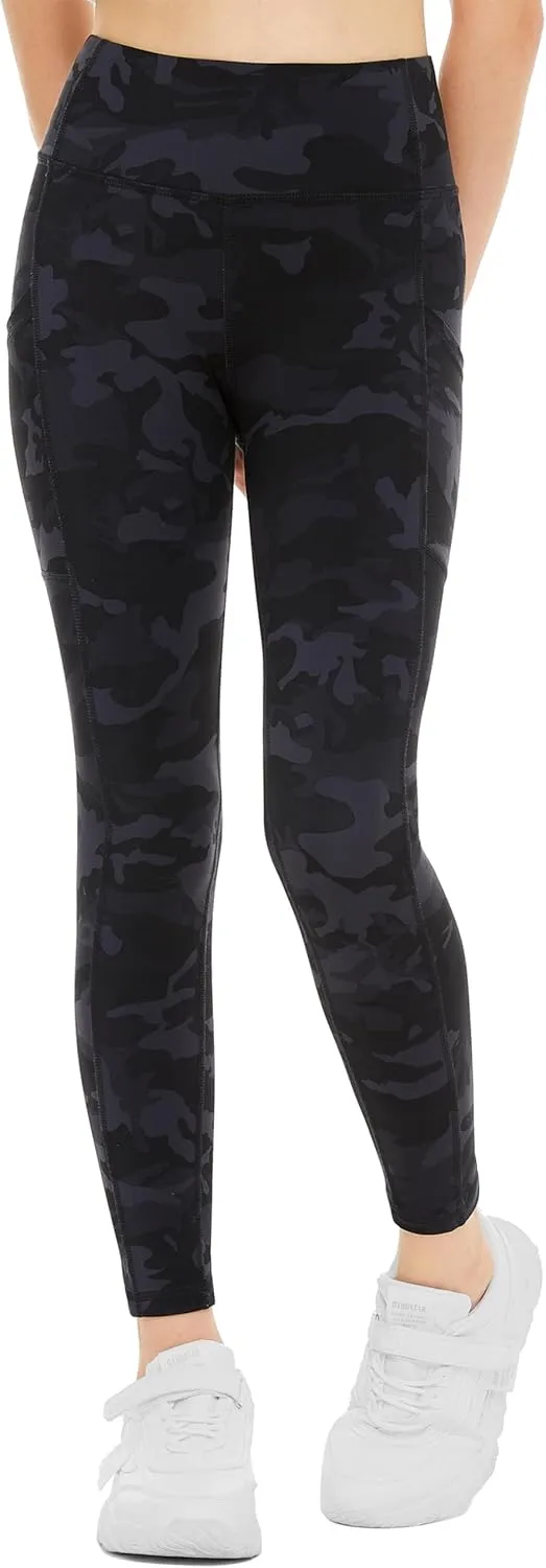 THE GYM PEOPLE Girls Workout Leggings Kids High Waist Stretch Athletic Dance Yoga Pants with Pockets