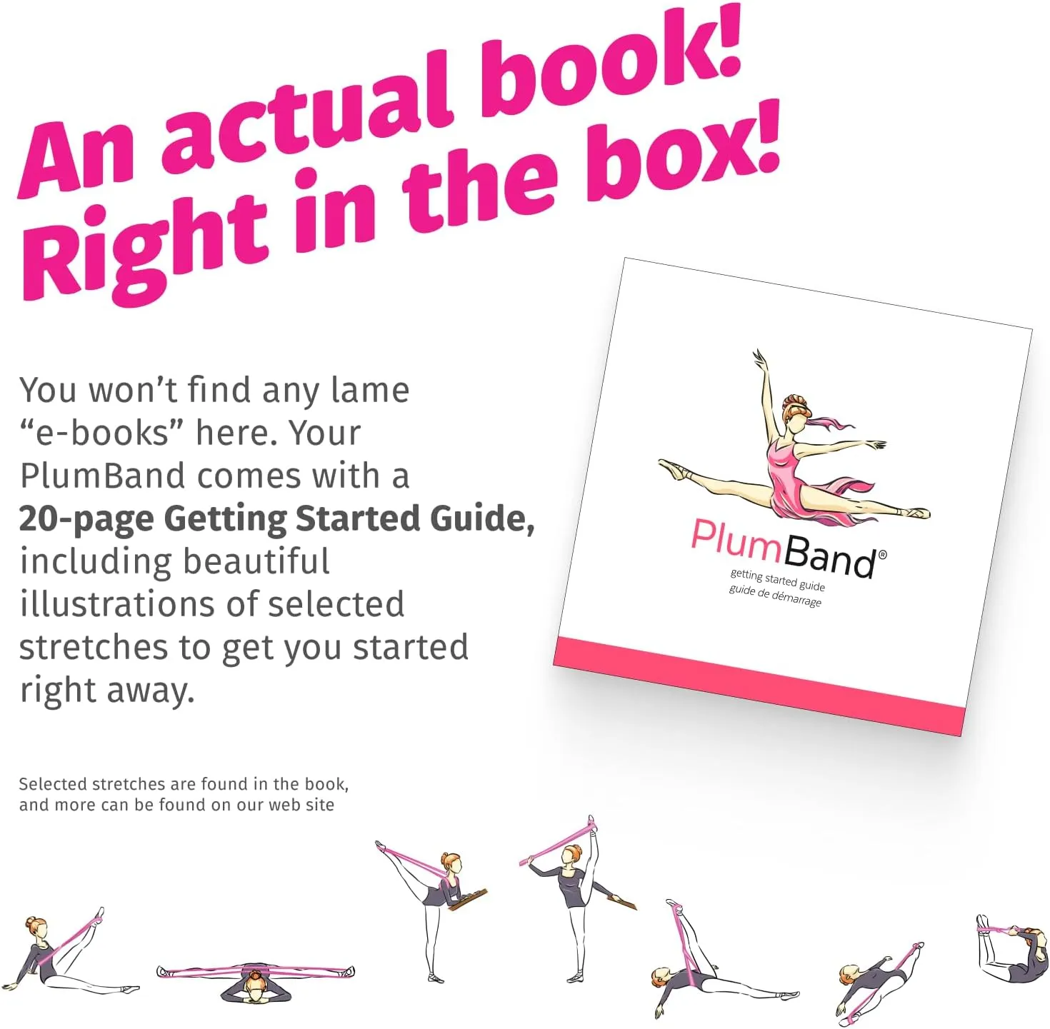 The PlumBand Stretch Band for Dance and Ballet – Premium Gift-Ready Package - Sizes for Kids & Adults – Improve Your Splits, Flexibility and Strength with Stretching