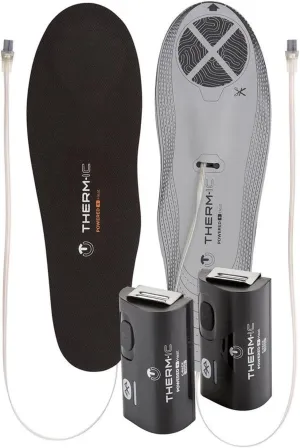Therm-ic Set Heat Flat   C-Pack 1300 B - 1 Pair of Thin Easy-to-Cut Heated Insoles with Ultra-Fine Heating Elements & 1300 mAh Bluetooth Batteries - Long-Lasting Warm Insole Boot Heaters