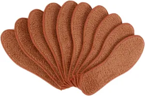 Thickened Warm Insoles for Winter Imitation Alpaca Wool Shoe Inserts Absorbent and Shoe Pads Brown for Household and Outdoor Footwear