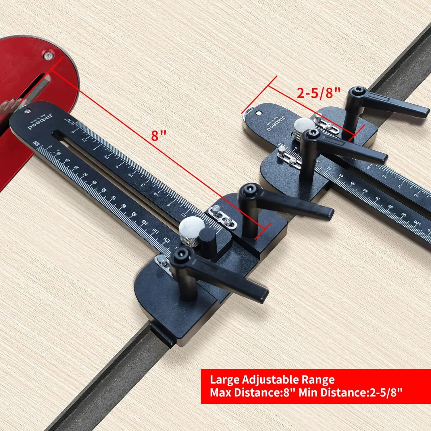 Thin Rip Jig Table Saw Jig Guide, Making Repetitive Narrow Strip Cuts, Fit for 3/4" x 3/8" Slots, for Table Saw Band Saw Router Table