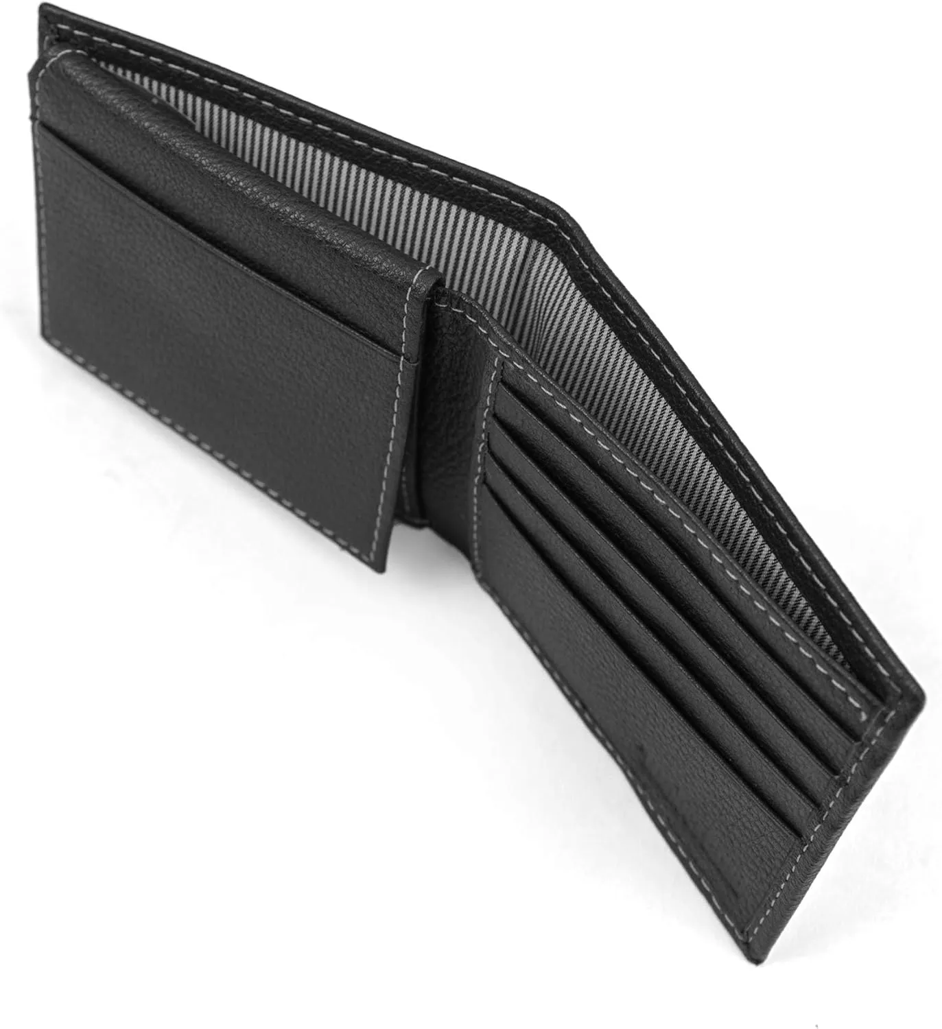 Timberland Men's Leather Wallet With Attached Flip Pocket, Black (Sportz), One Size
