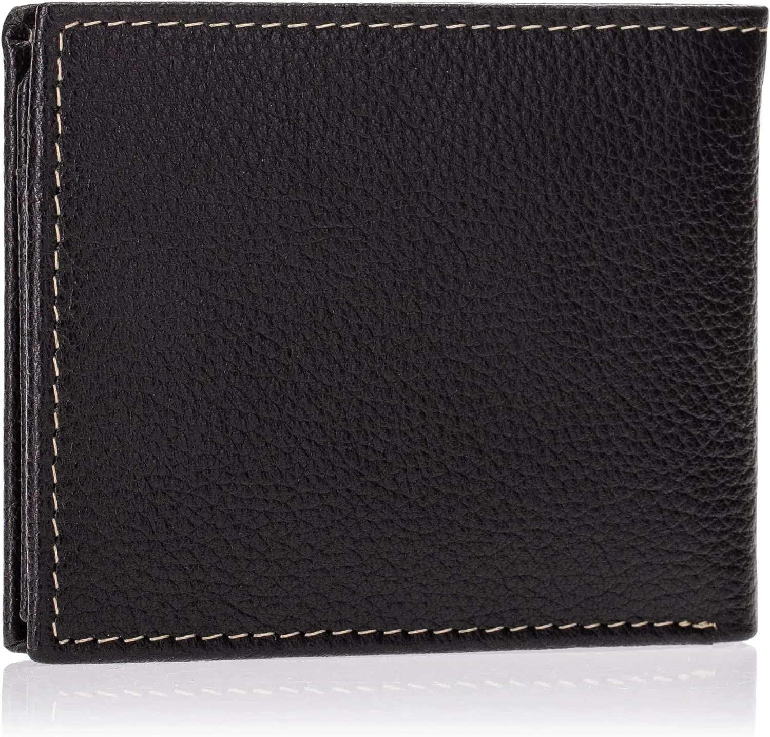 Timberland Men's Leather Wallet With Attached Flip Pocket, Black (Sportz), One Size