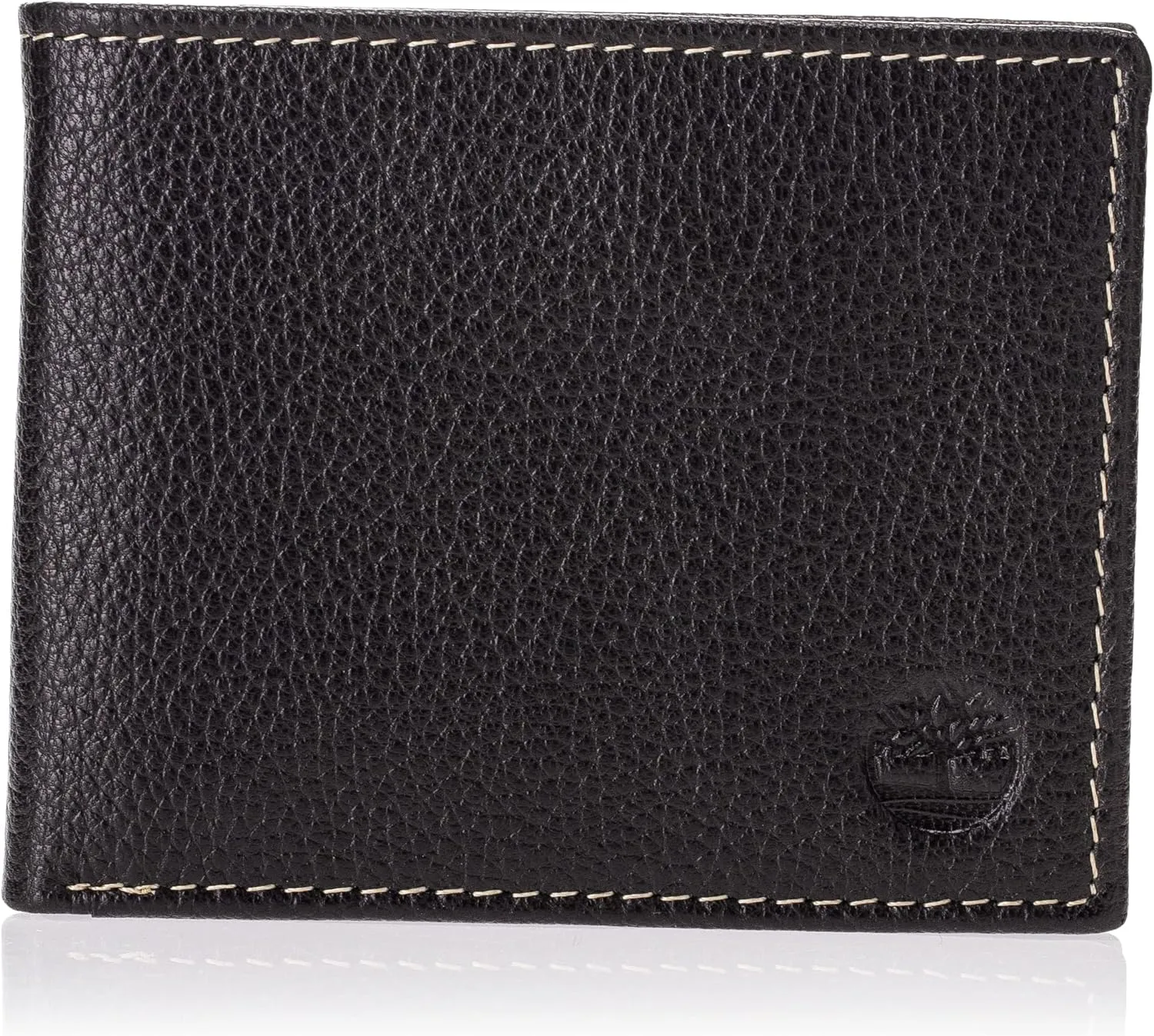 Timberland Men's Leather Wallet With Attached Flip Pocket, Black (Sportz), One Size