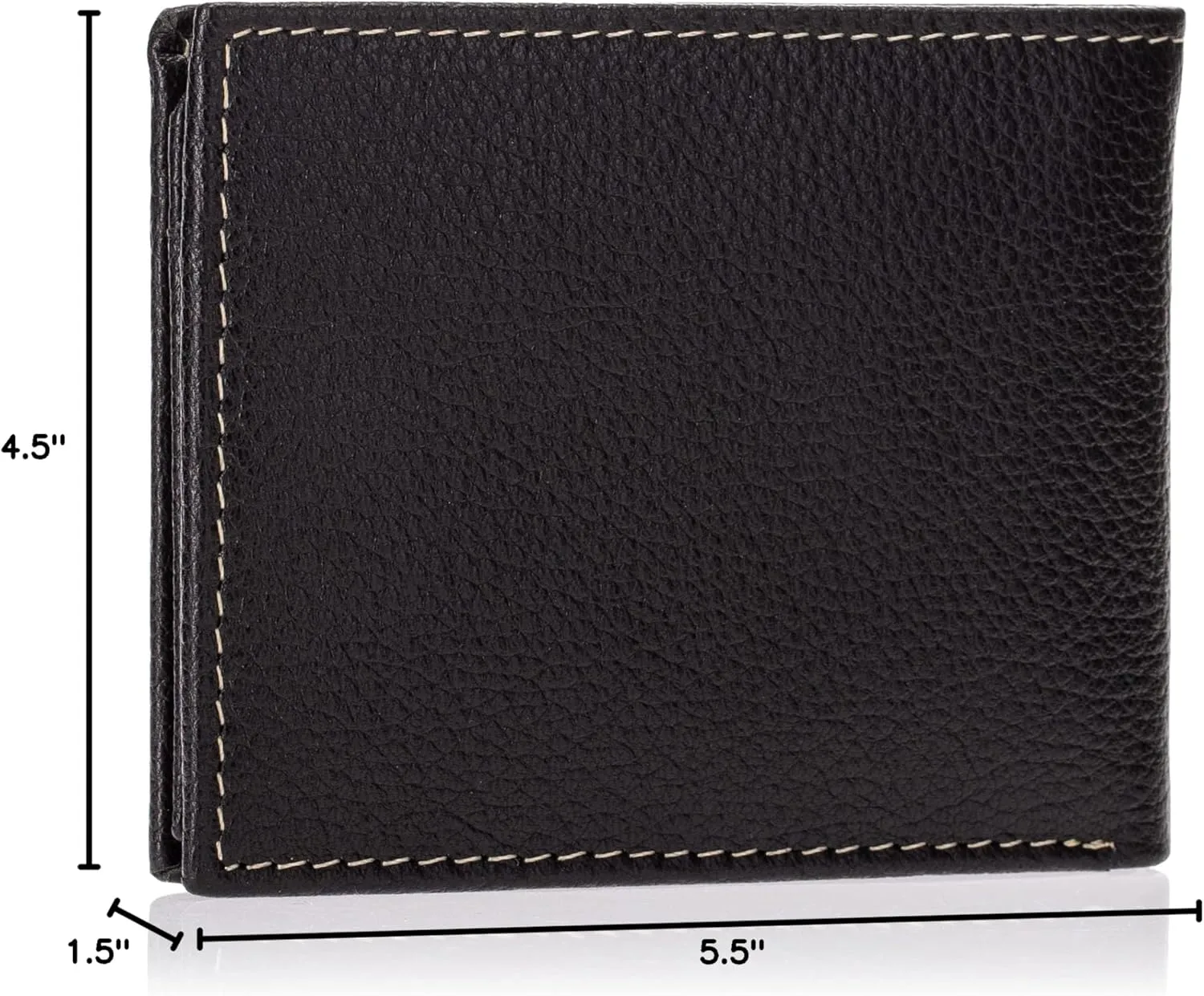 Timberland Men's Leather Wallet With Attached Flip Pocket, Black (Sportz), One Size