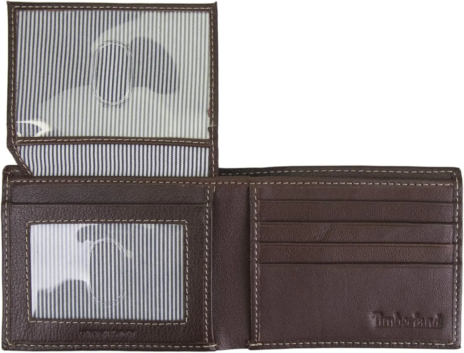 Timberland Men's Leather Wallet With Attached Flip Pocket, Brown (Blix), One Size
