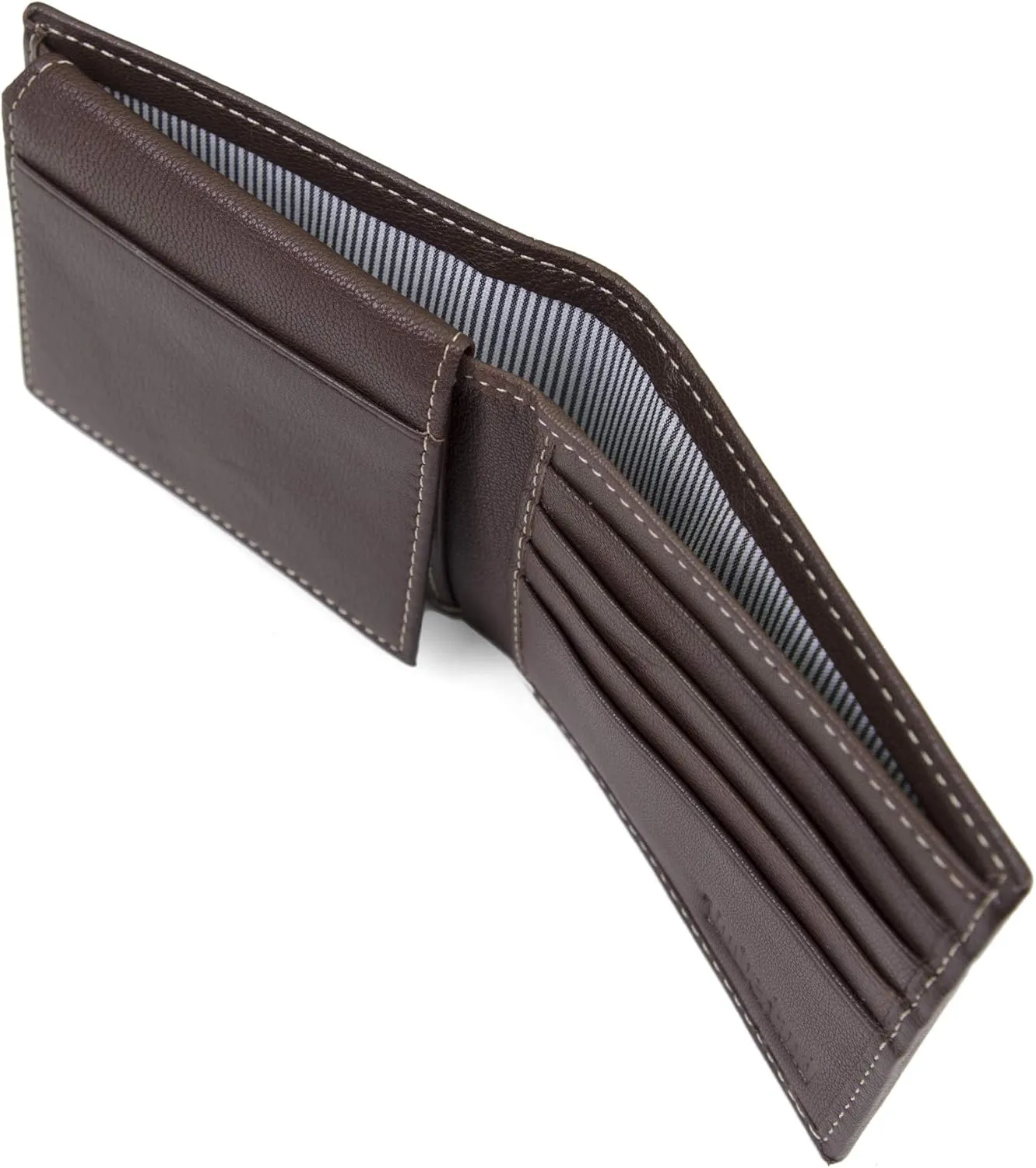 Timberland Men's Leather Wallet With Attached Flip Pocket, Brown (Blix), One Size