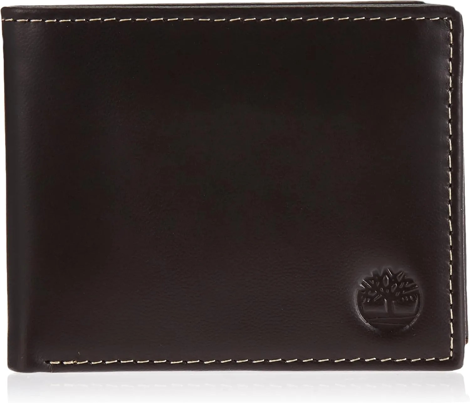 Timberland Men's Leather Wallet with Attached Flip Pocket, Brown (Cloudy), One Size