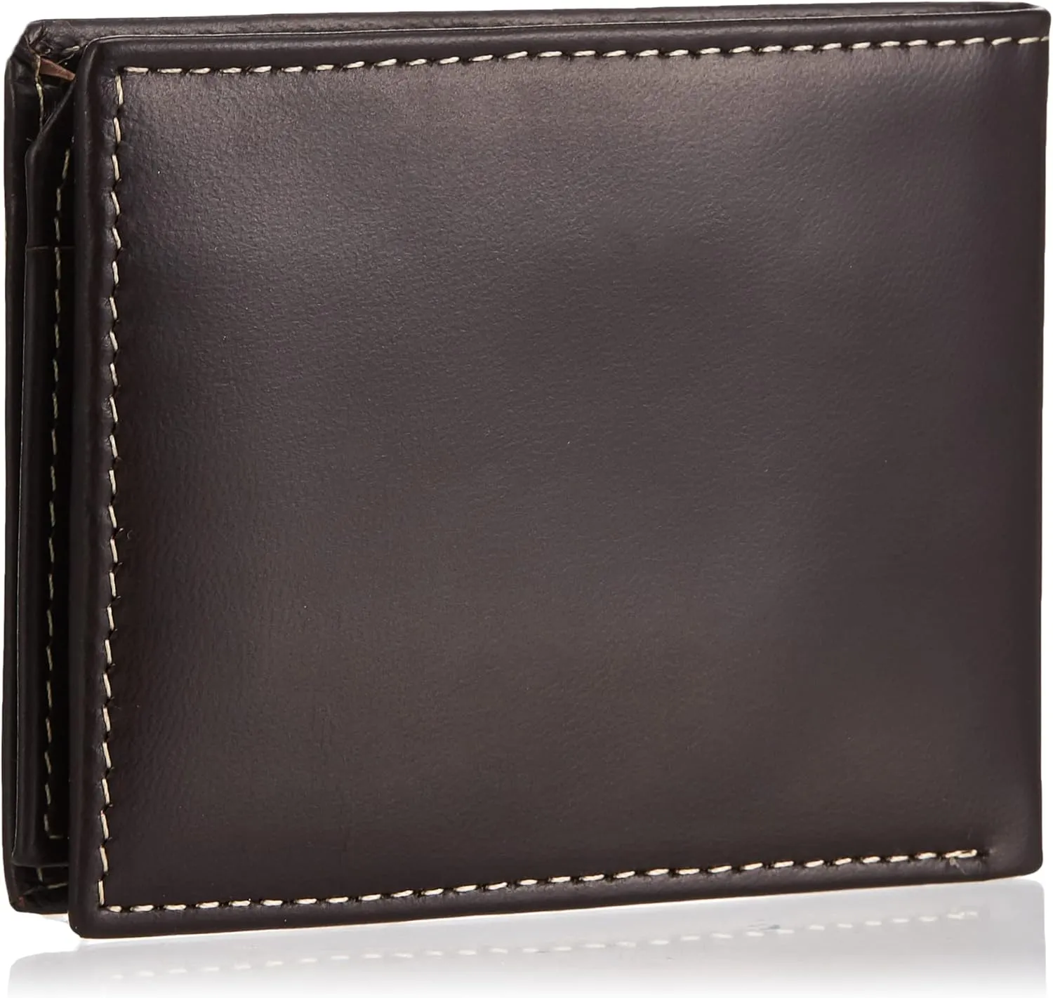 Timberland Men's Leather Wallet with Attached Flip Pocket, Brown (Cloudy), One Size