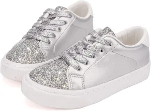 ToandonToddler Kids Sneakers Sparkle Fashion Glitter Sequins Canvas Shoes