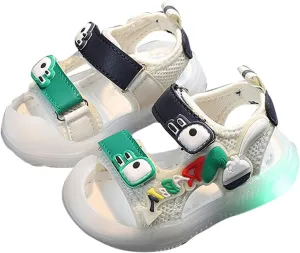 Toddler Boys Jelly Sandals Sole Non Slip Baby Infant Newborn 2 Strap Shoes Adjusted Hook Loop Soft Cute Casual Shoes