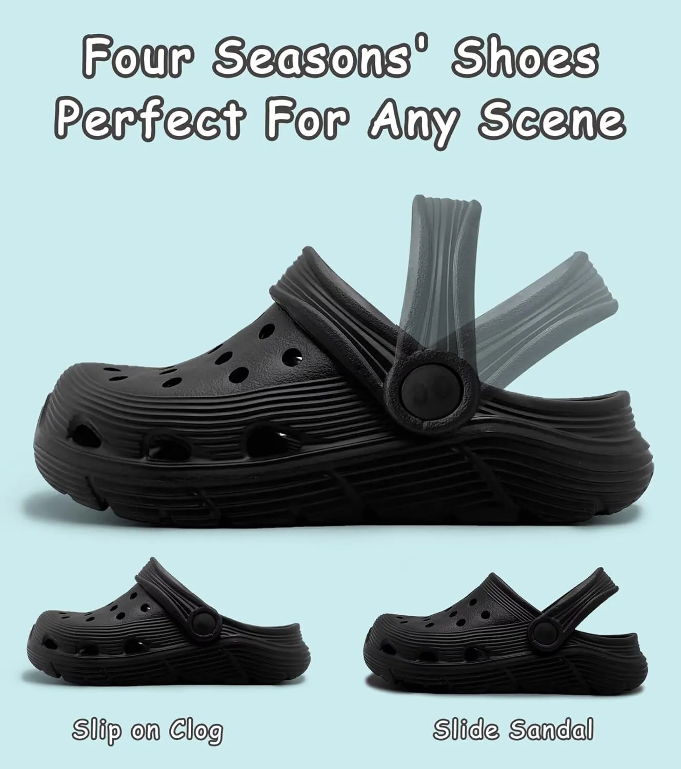Toddler Kids Garden Clog Slip On Slide Sandals Beach Water Shoes