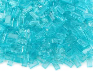 Transparent Light Blue 1×2 Tile ×700 Parts and Pieces Flat MOC Bricks, Bulk Building Blocks for Smooth Surface Wall Floor, Toy Accessories Compatible with Major Brands