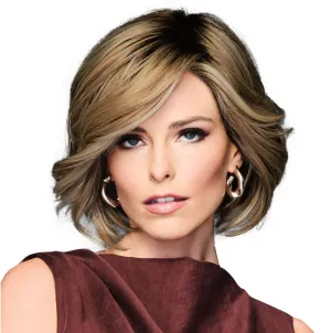 TREND ALERT Chin-Length Full Volume Bob Boy Cut Wig, Designer Series by Hairuwear, Average Cap Size, GF10-22SS Iced Cappuccino