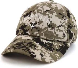 Trendy Apparel Shop Captain Anchor Embroidered Soft Crown 100% Brushed Cotton Cap