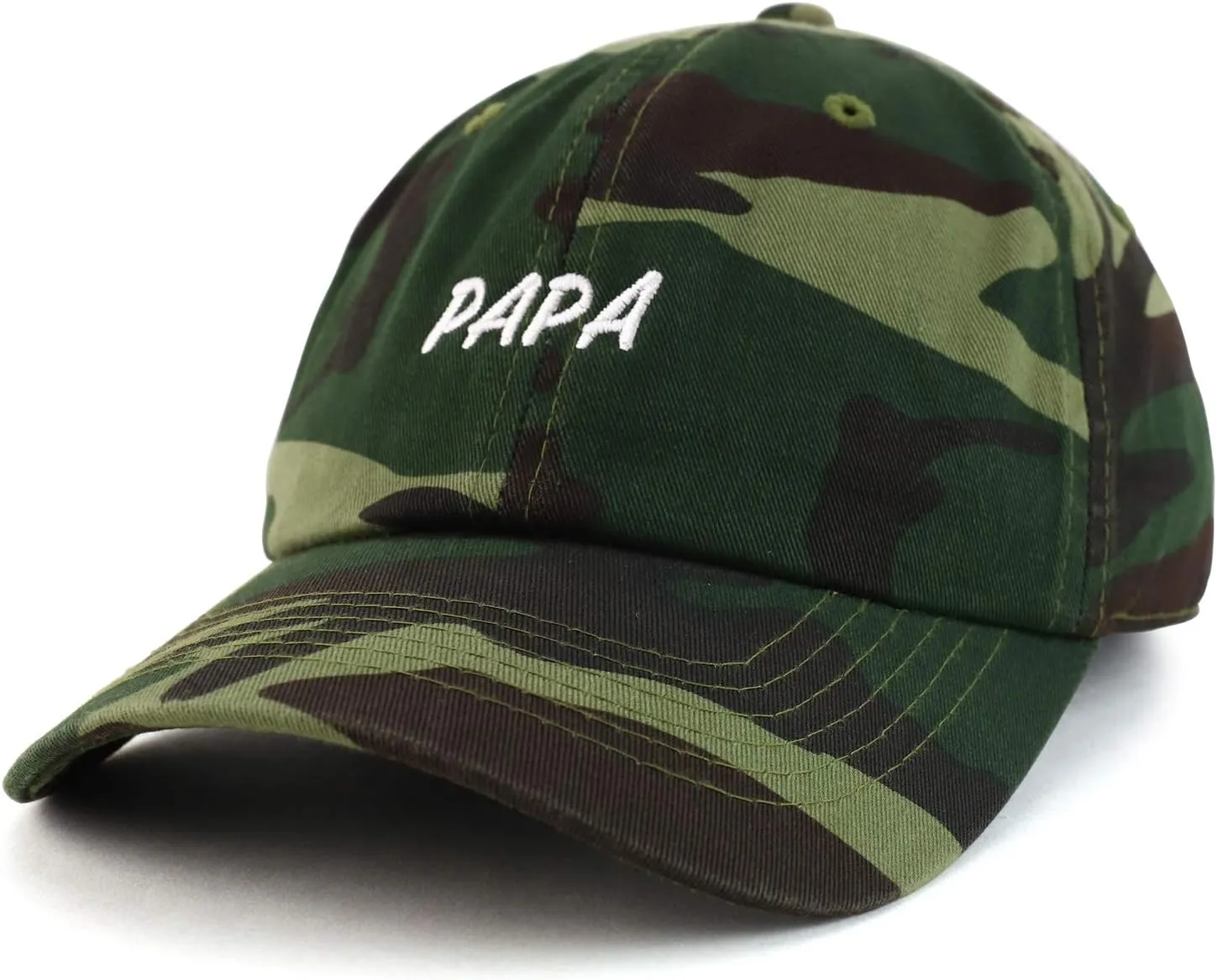 Trendy Apparel Shop Papa Embroidered Soft Crown 100% Brushed Cotton Cap