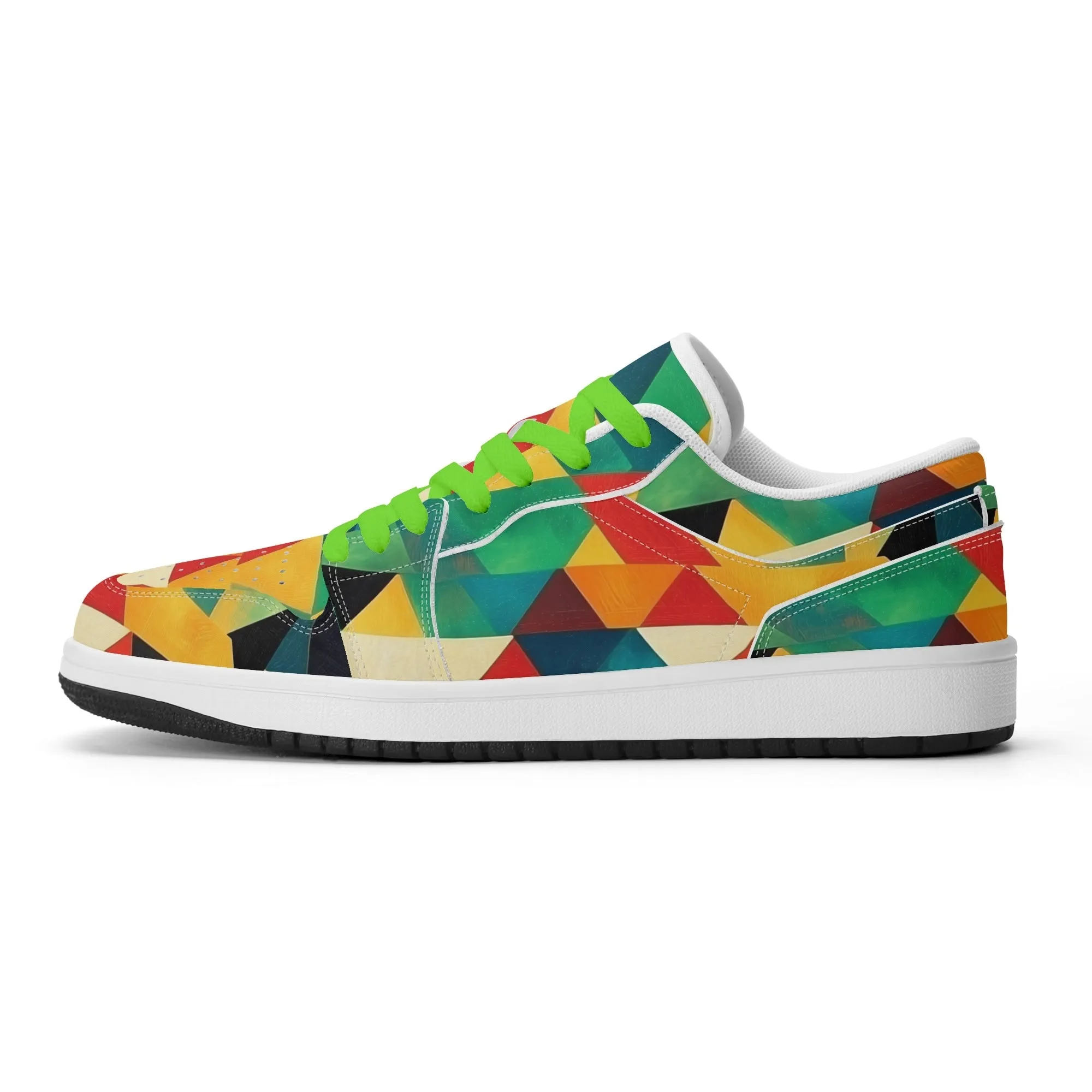 Triangle v7 Low Top Leder Sneaker für Herren