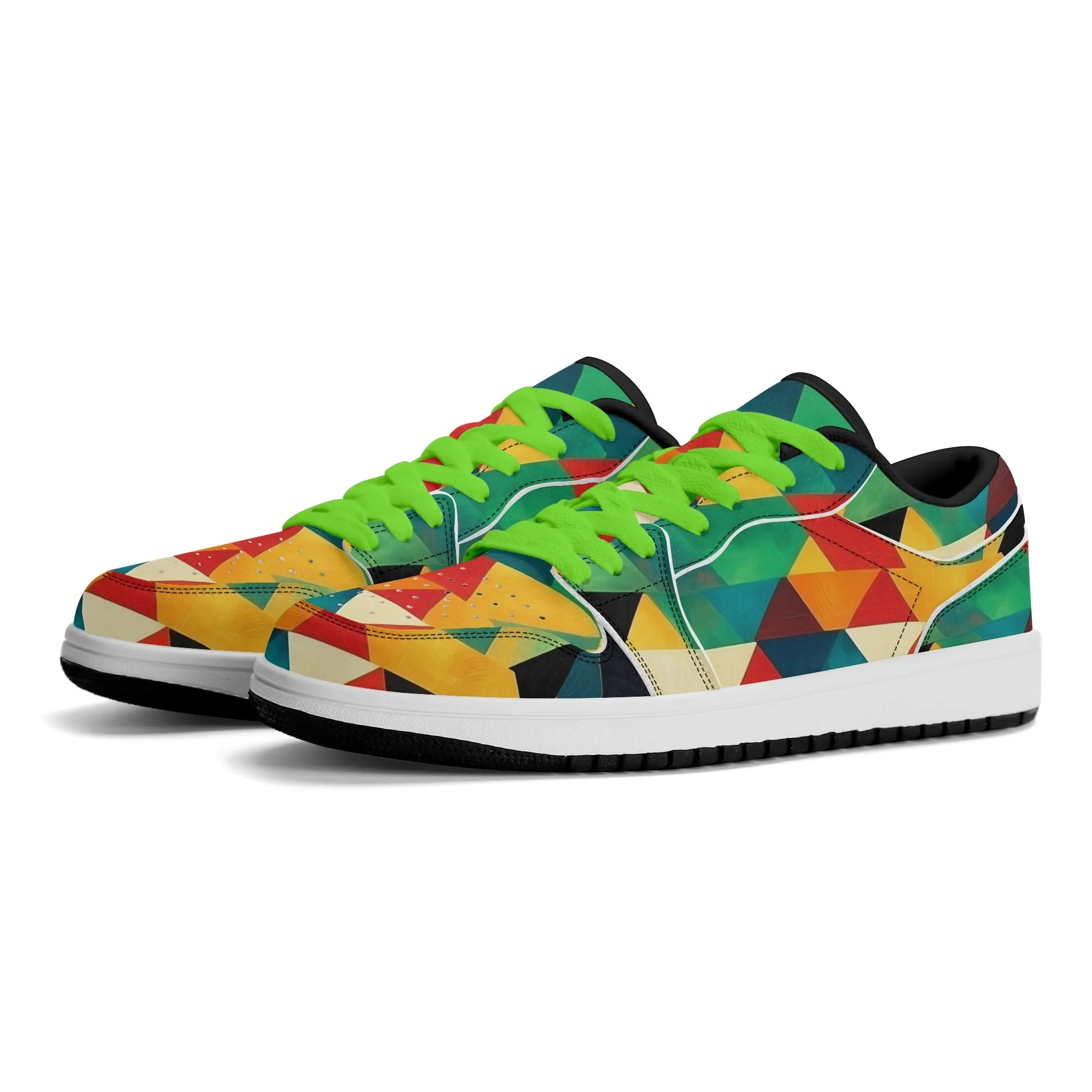 Triangle v7 Low Top Leder Sneaker für Herren