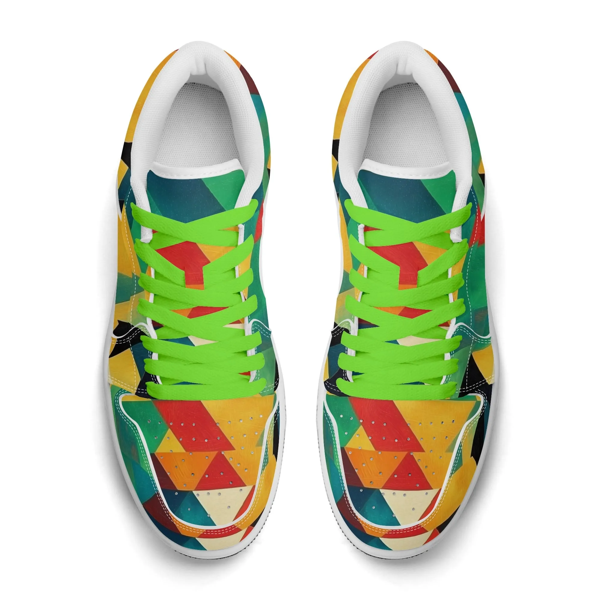 Triangle v7 Low Top Leder Sneaker für Herren