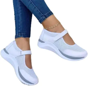 TROONZ Canvas Shoes Women Fashion Trainers, Casual Mesh Shoes,Spring Sneakers Women Casual Breathable Sport Shoes-White||6