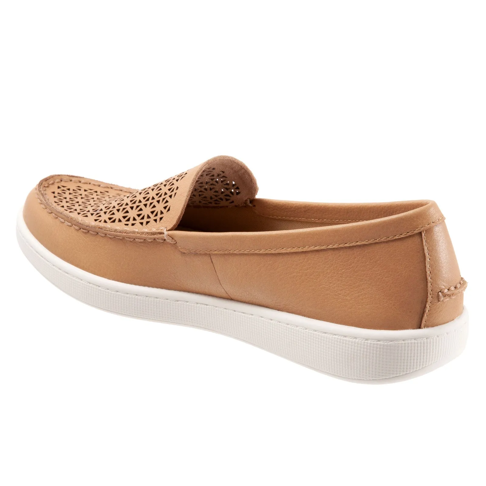 Trotters Audrey T2211-253 Womens Brown Narrow Leather Loafer Flats Shoes