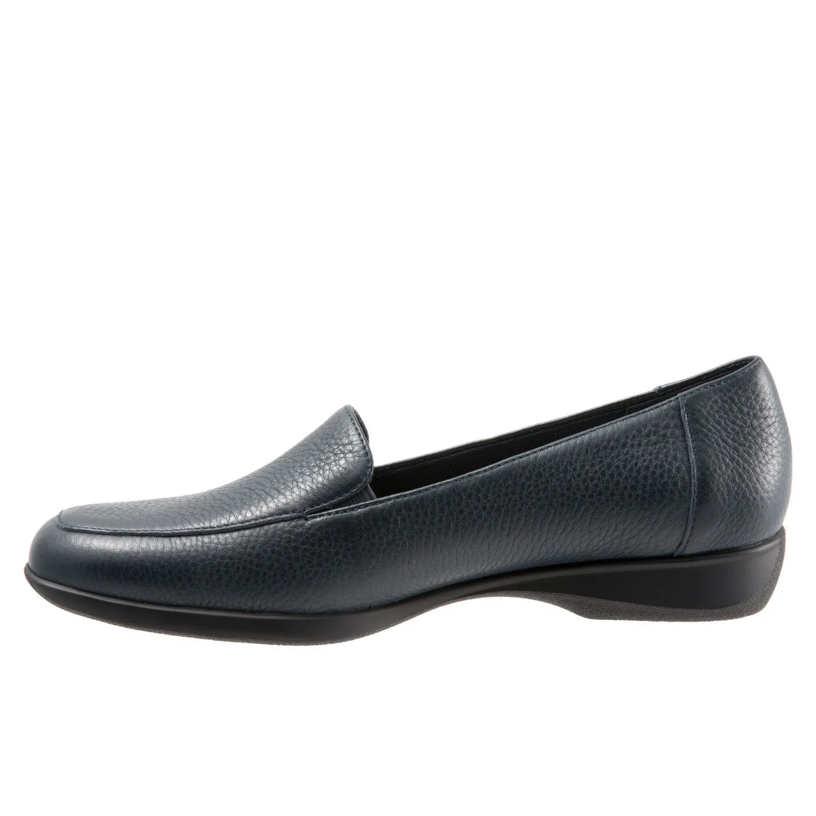 Trotters Jenn T9521-400 Womens Blue Extra Wide Leather Loafer Flats Shoes
