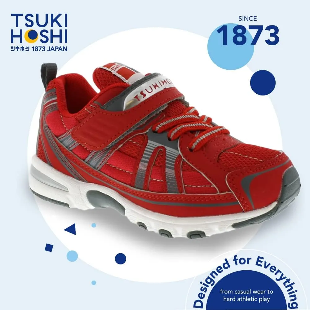 TSUKIHOSHI Storm Kids Shoes - Strap-Closure Machine-Washable Kids Sneakers with Wide Toe Box and Slip-Resistant, Non-Marking Outsoles
