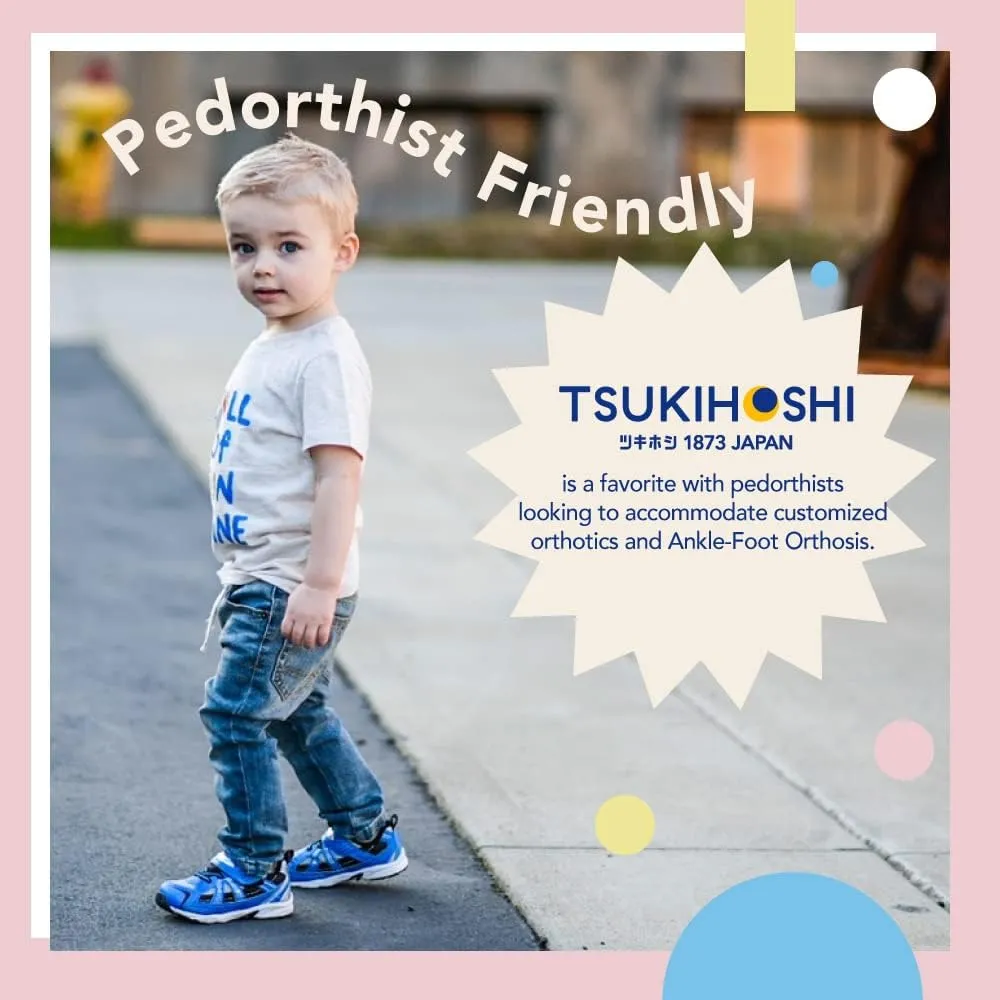 TSUKIHOSHI Storm Kids Shoes - Strap-Closure Machine-Washable Kids Sneakers with Wide Toe Box and Slip-Resistant, Non-Marking Outsoles