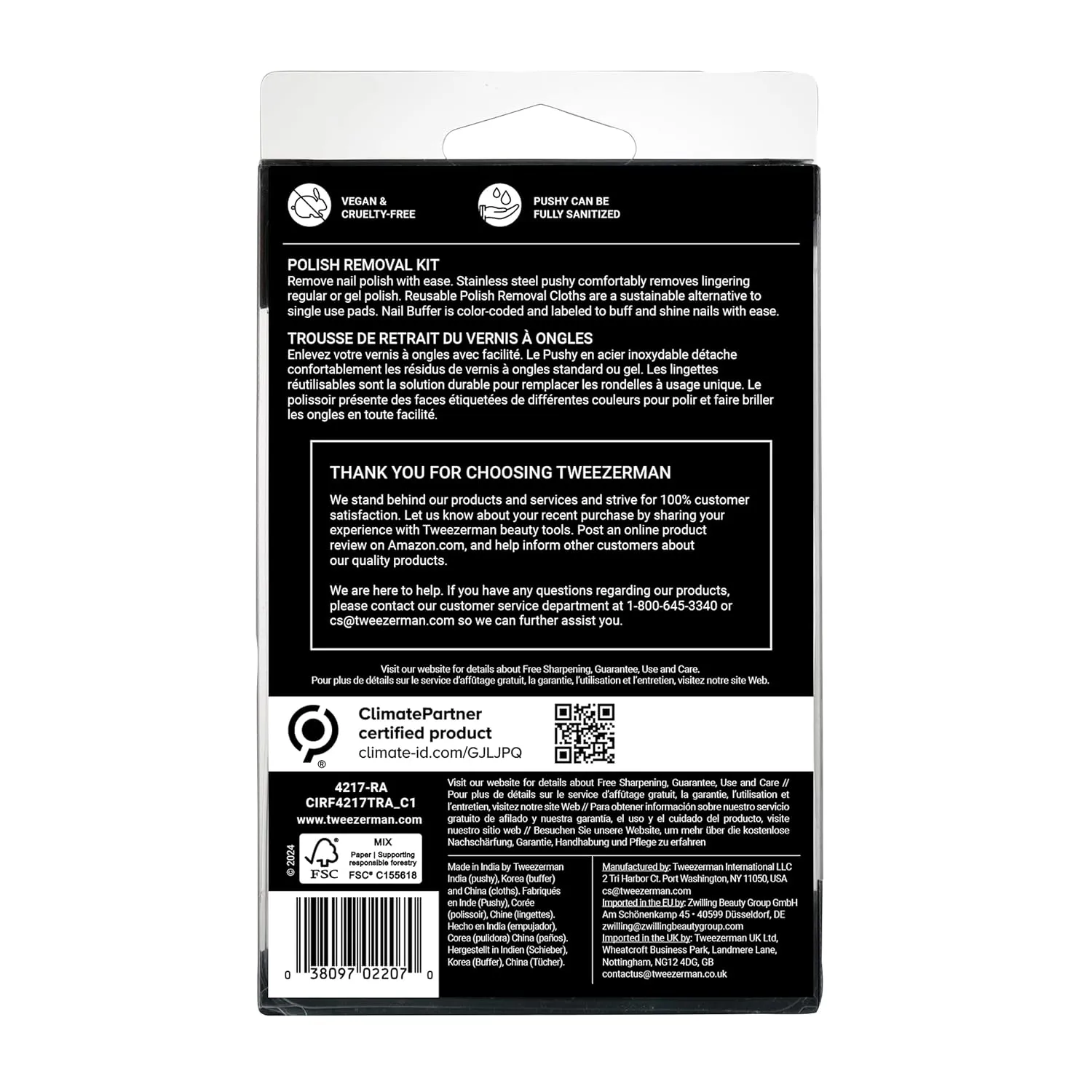 Tweezerman Exclusive Tea Rose Polish Removal Kit