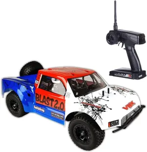 Two-Speed Nitro RC Car for Adult 1/10 20.9IN Gas-Engine Remote Control Truck 70KM/H 2.4G 18CXP Nitro Engine Short Course Rally Vehicle All Terrain Off Road Racing Car 80cc Fuel Tank (White)