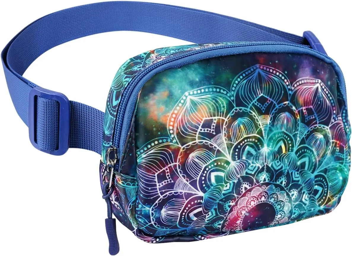 Ultra Lightweight Belt Bag Cute Crossbody Bags for Women Fashion Pattern Waist Packs Waterproof Running Workout Hiking Travel Fanny Pack,Mandala