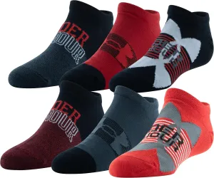 Under Armour Kids' Essential Lite No Show Socks, 6-Pairs